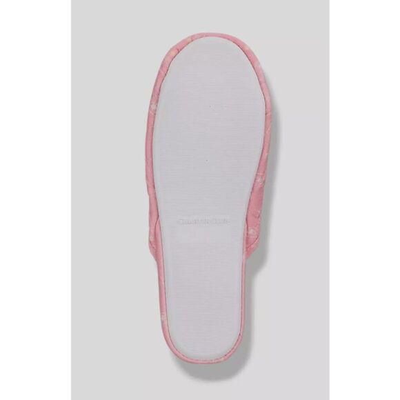 Charter Club NWT size 5-6 slippers quilted memory foam, pink house shoes - Picture 3 of 6